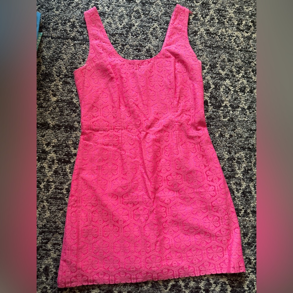 Lilly Pulitzer Pink Sheath Scoop Neck Dress